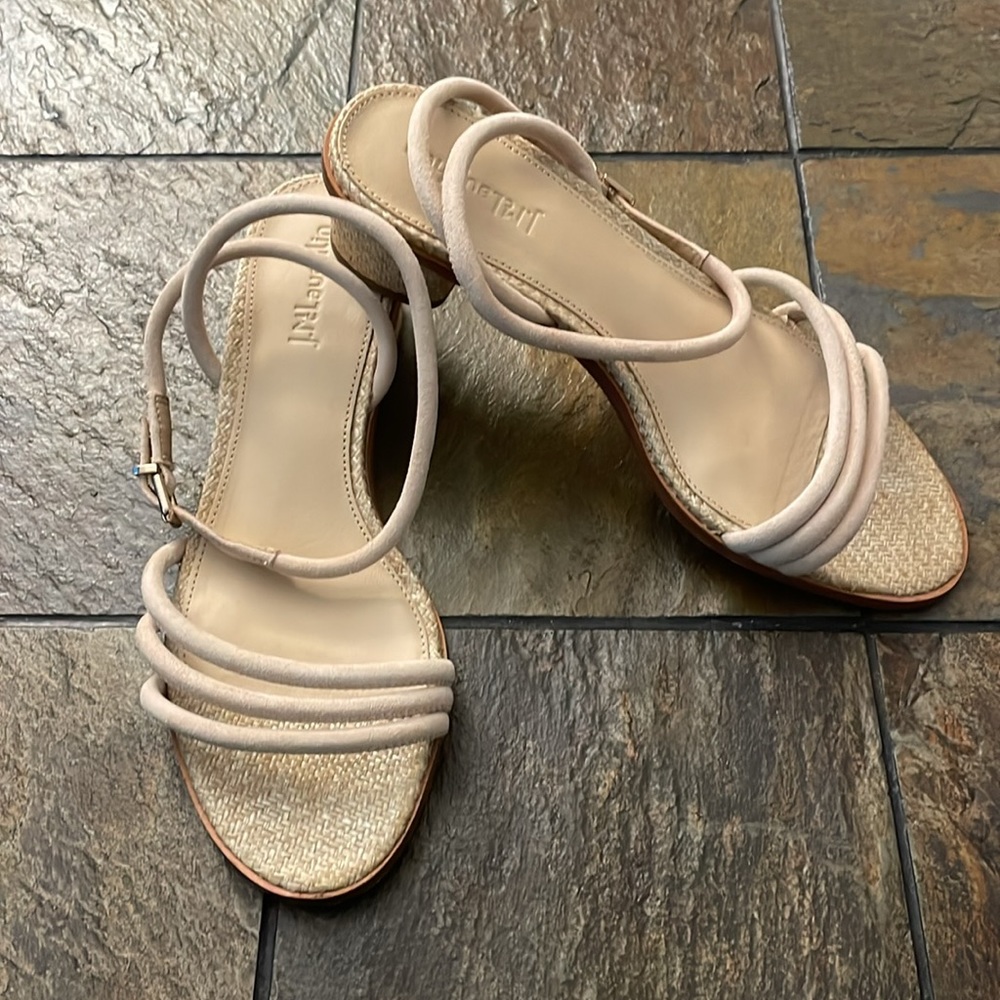 J.McLaughlin Sunniva Strappy Beige 2 inch heel Sandals- size 7.5